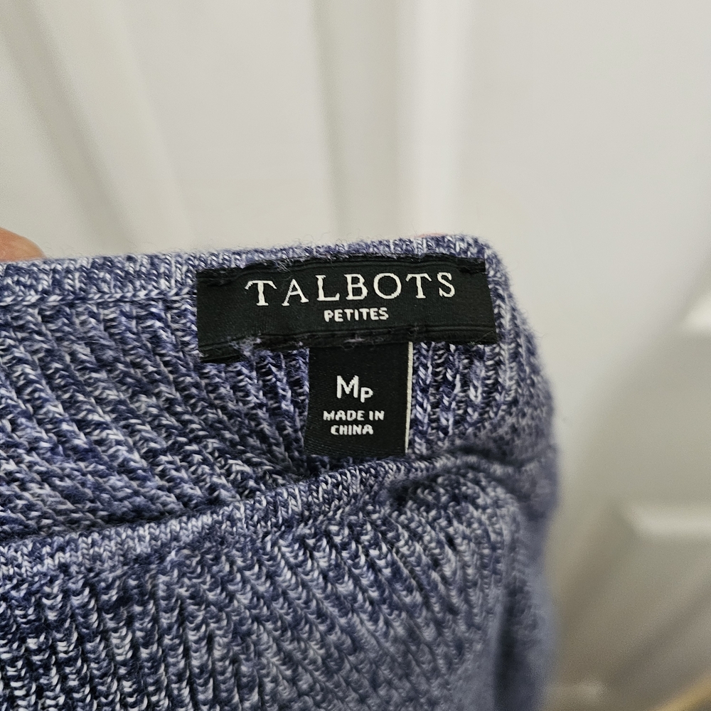 Talbots Heather Blue Lightweight Basic Long Sleev… - image 2